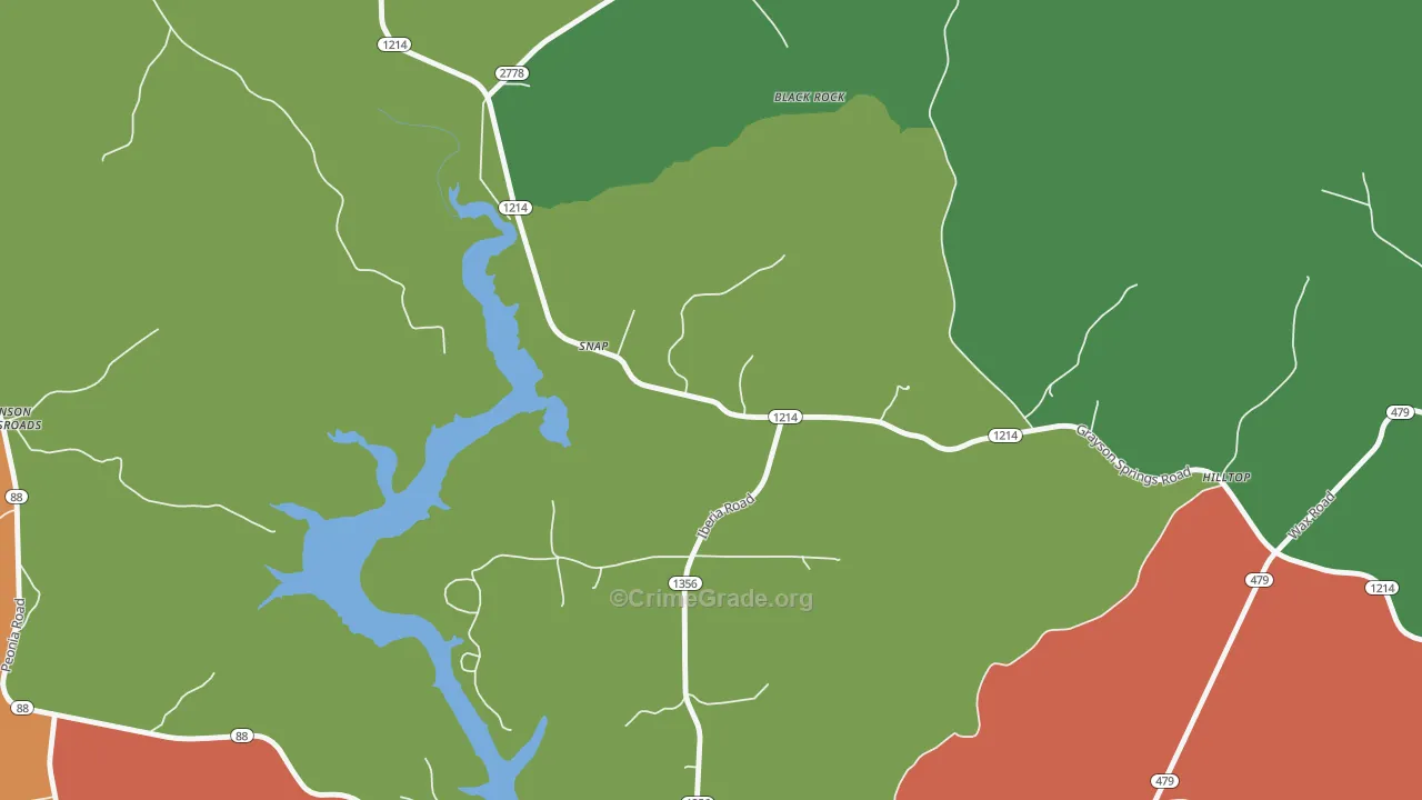 Snap, KY Map of Burglary Rates