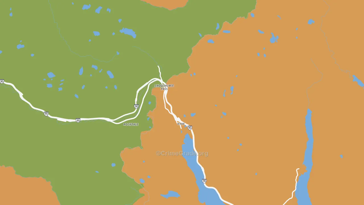 Snoqualmie Pass, WA Map of Burglary Rates