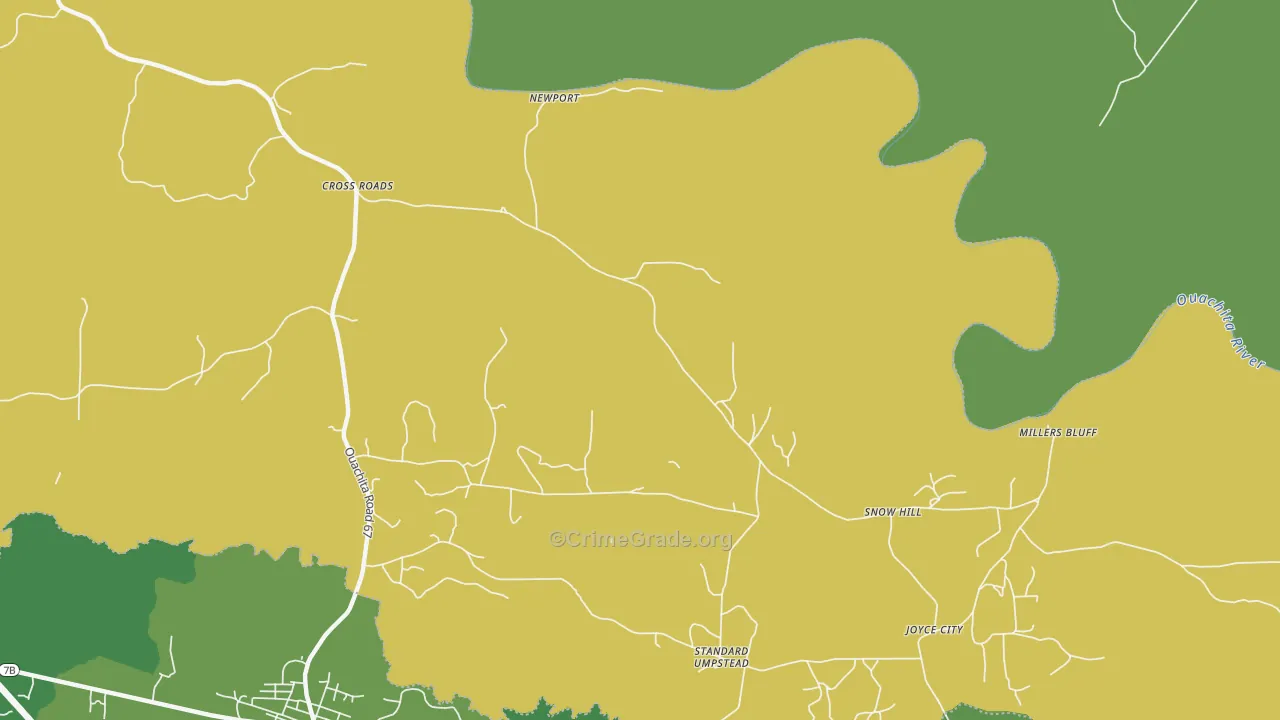 Snow Hill, AR Map of Burglary Rates