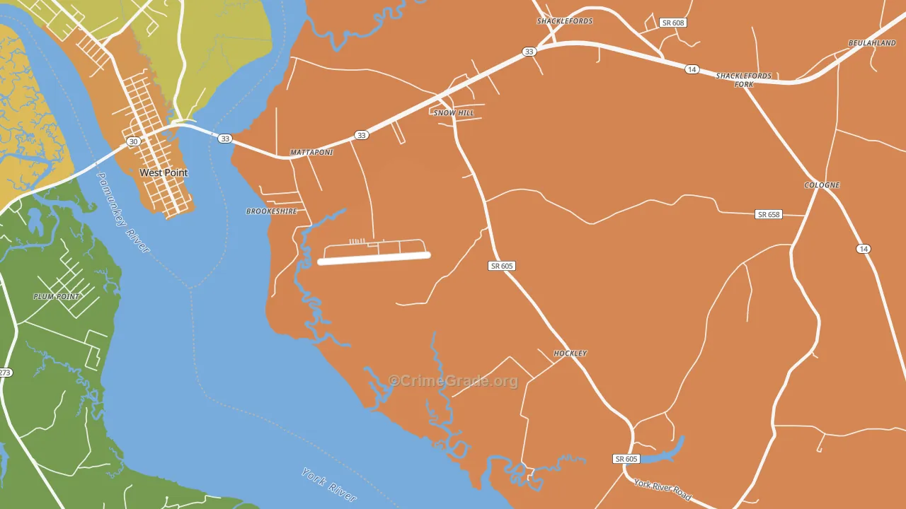 Snow Hill, VA Map of Burglary Rates