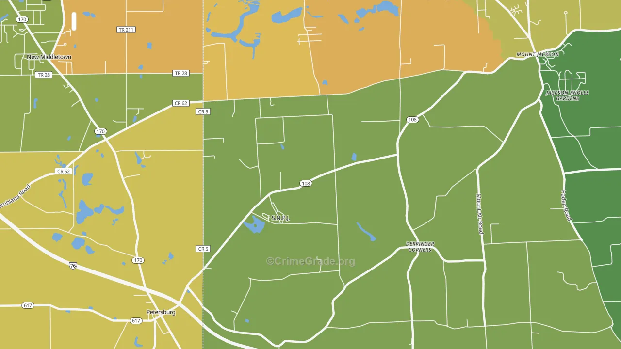 S.N.P.J., PA Map of Burglary Rates