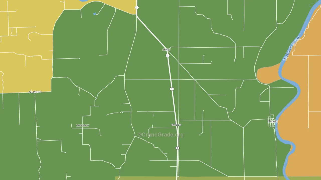 Snyder, IL Map of Burglary Rates
