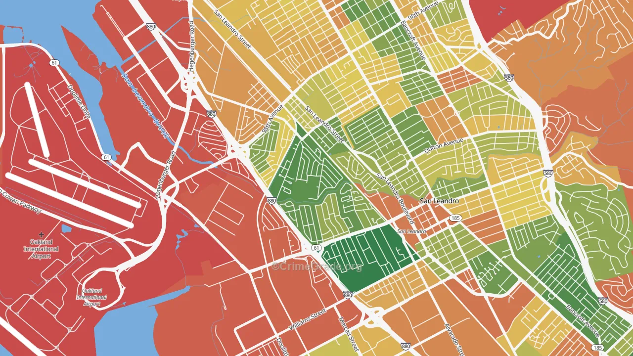 Sobrante Park, Oakland, CA Map of Burglary Rates