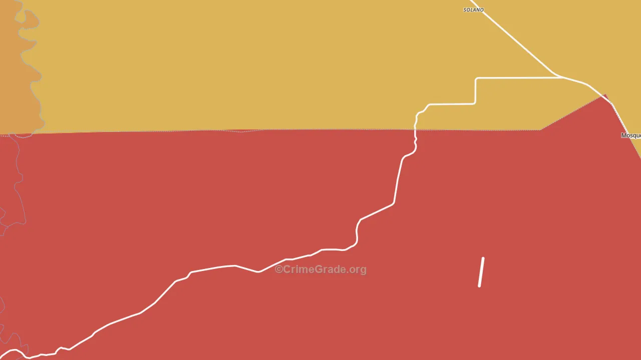 Solano, NM Map of Burglary Rates