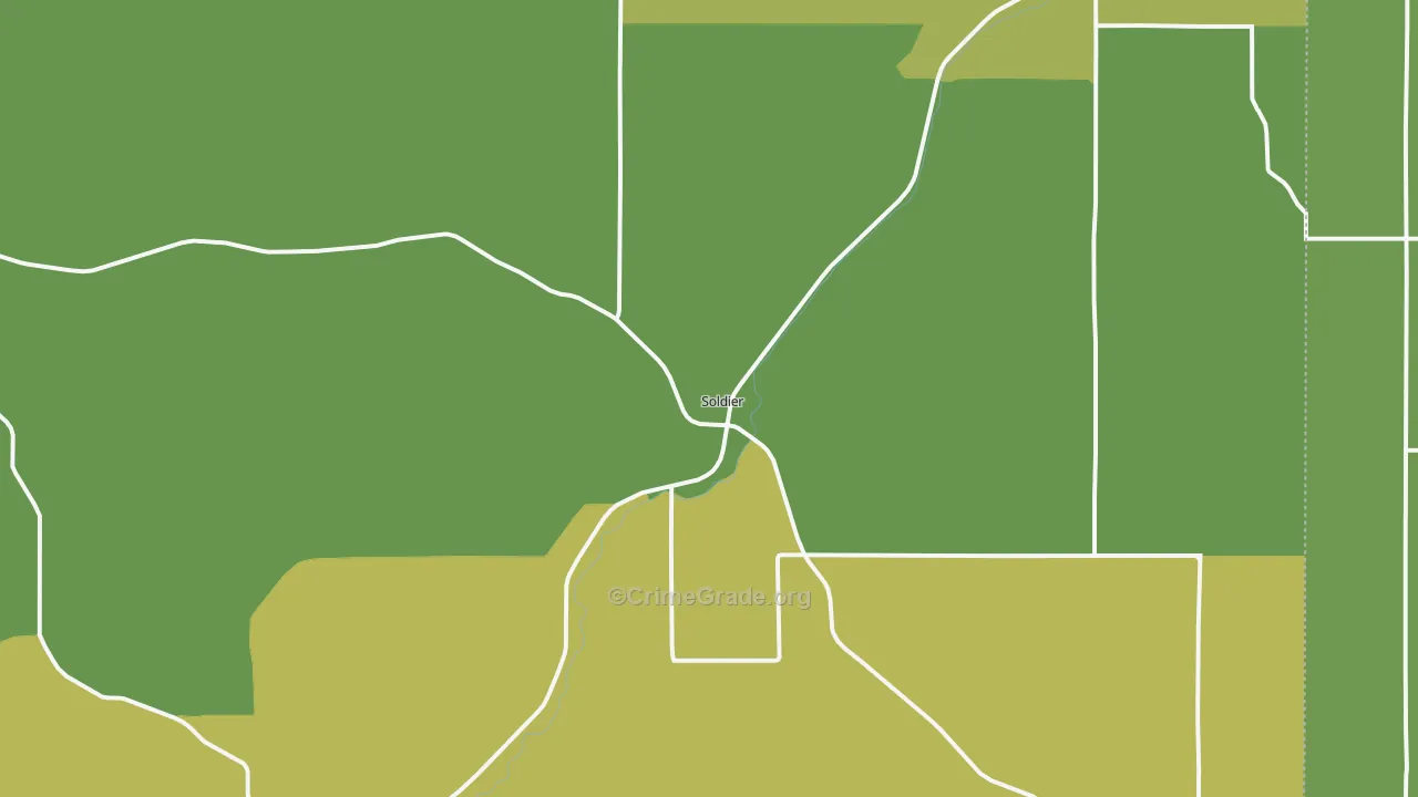 Soldier, IA Map of Burglary Rates