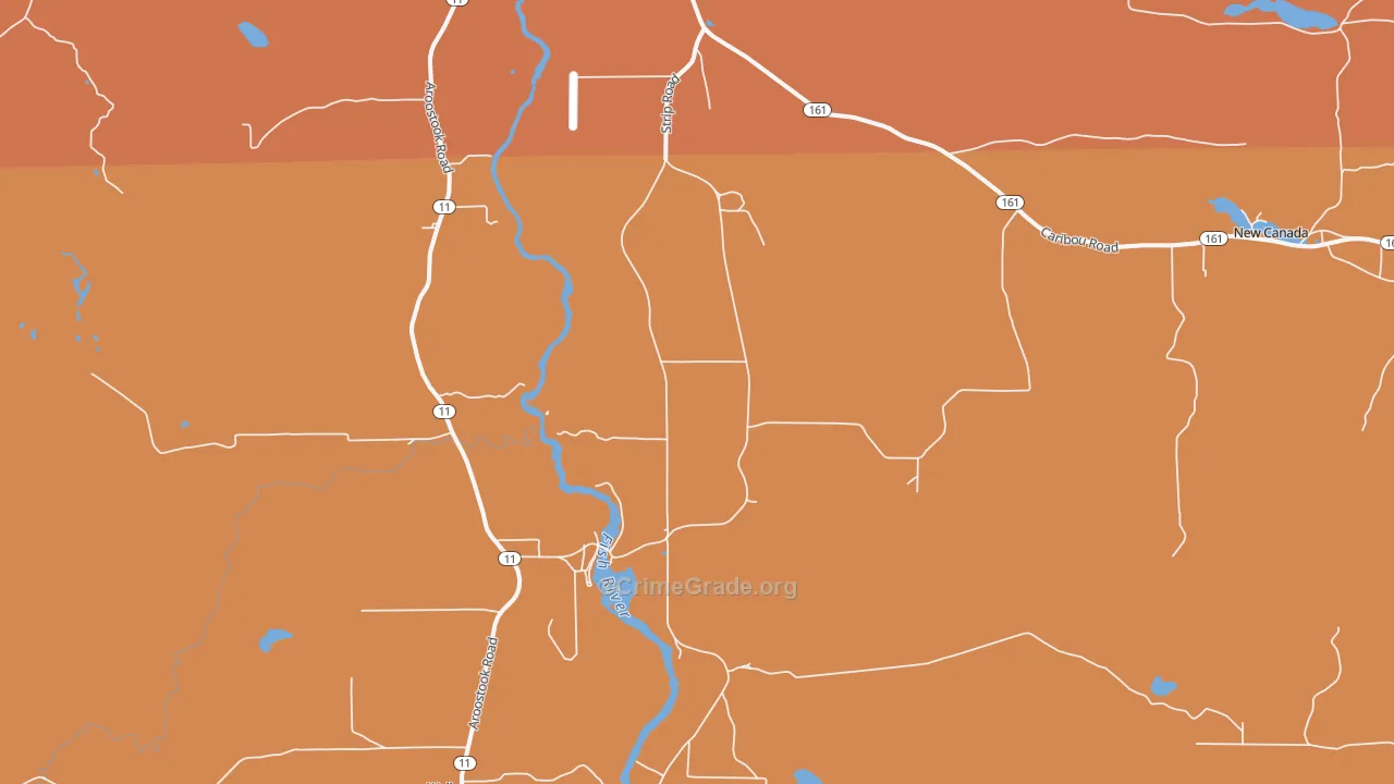 Soldier Pond, ME Map of Burglary Rates