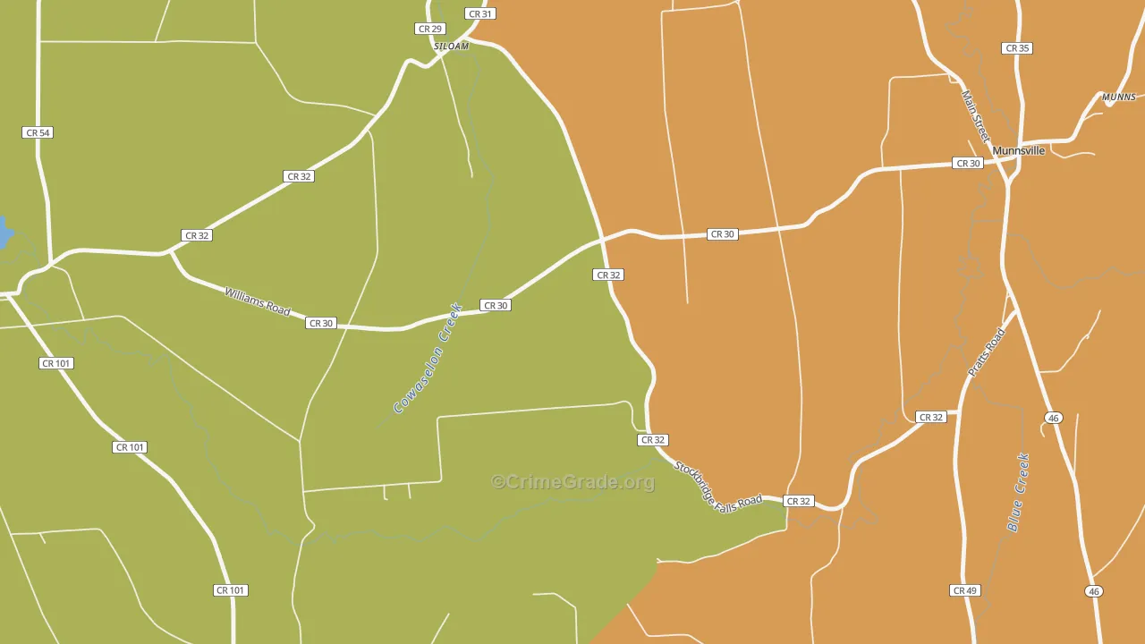 Solsville, NY Map of Burglary Rates