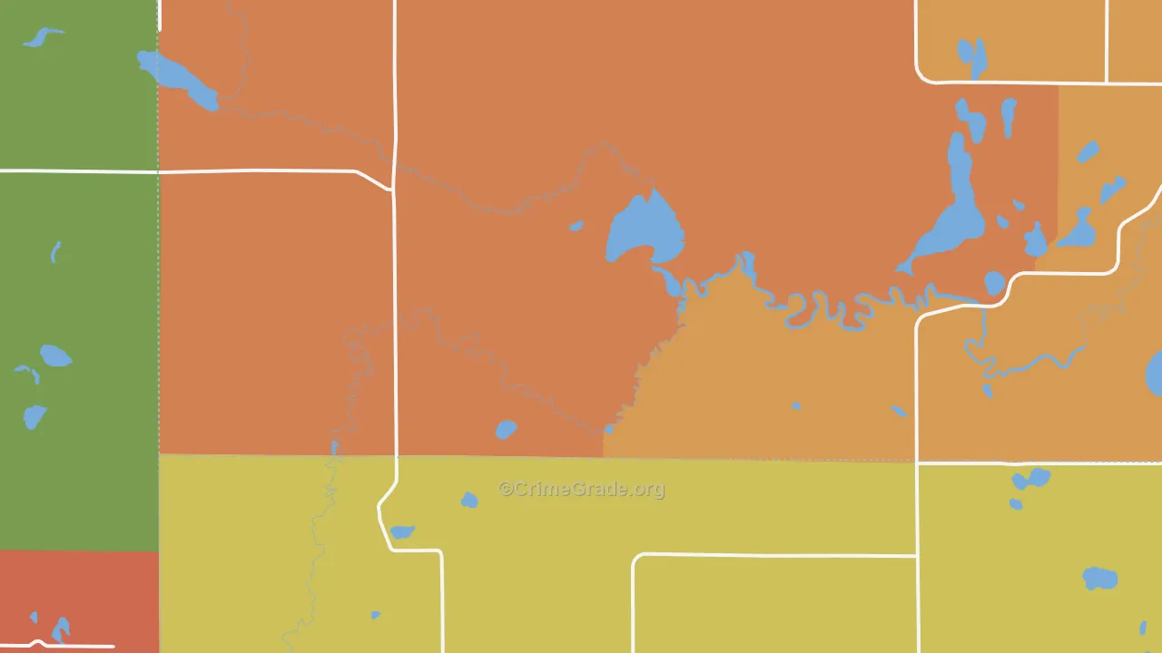 Solway, MN Map of Burglary Rates