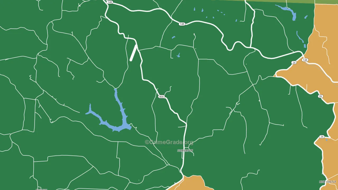 Somerton, OH Map of Burglary Rates