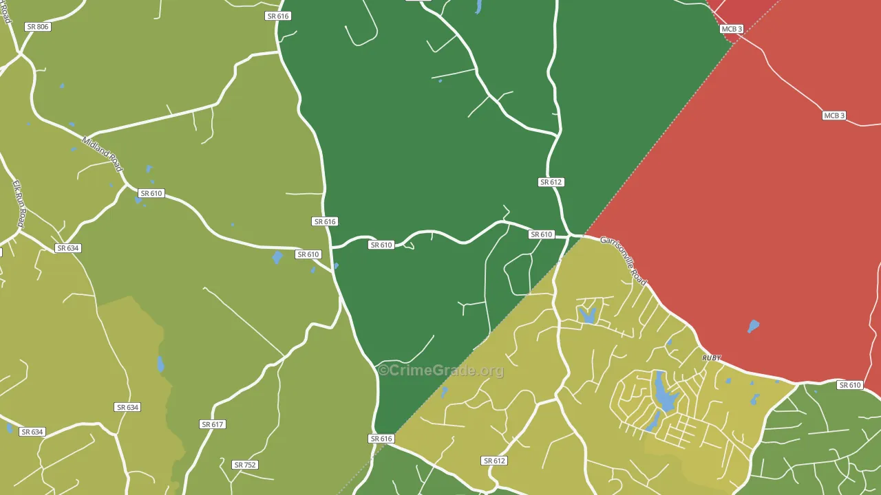 Somerville, VA Map of Burglary Rates