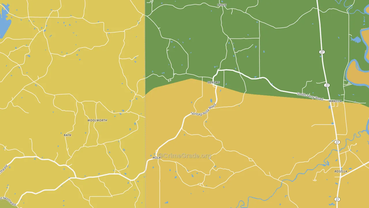 Sontag, MS Map of Burglary Rates