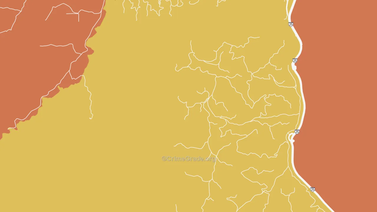 Sopris, CO Map of Burglary Rates