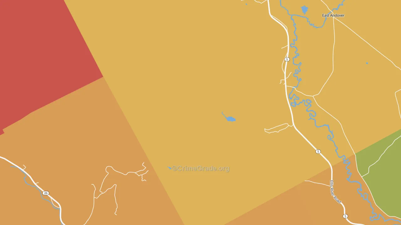 South Andover, ME Map of Burglary Rates
