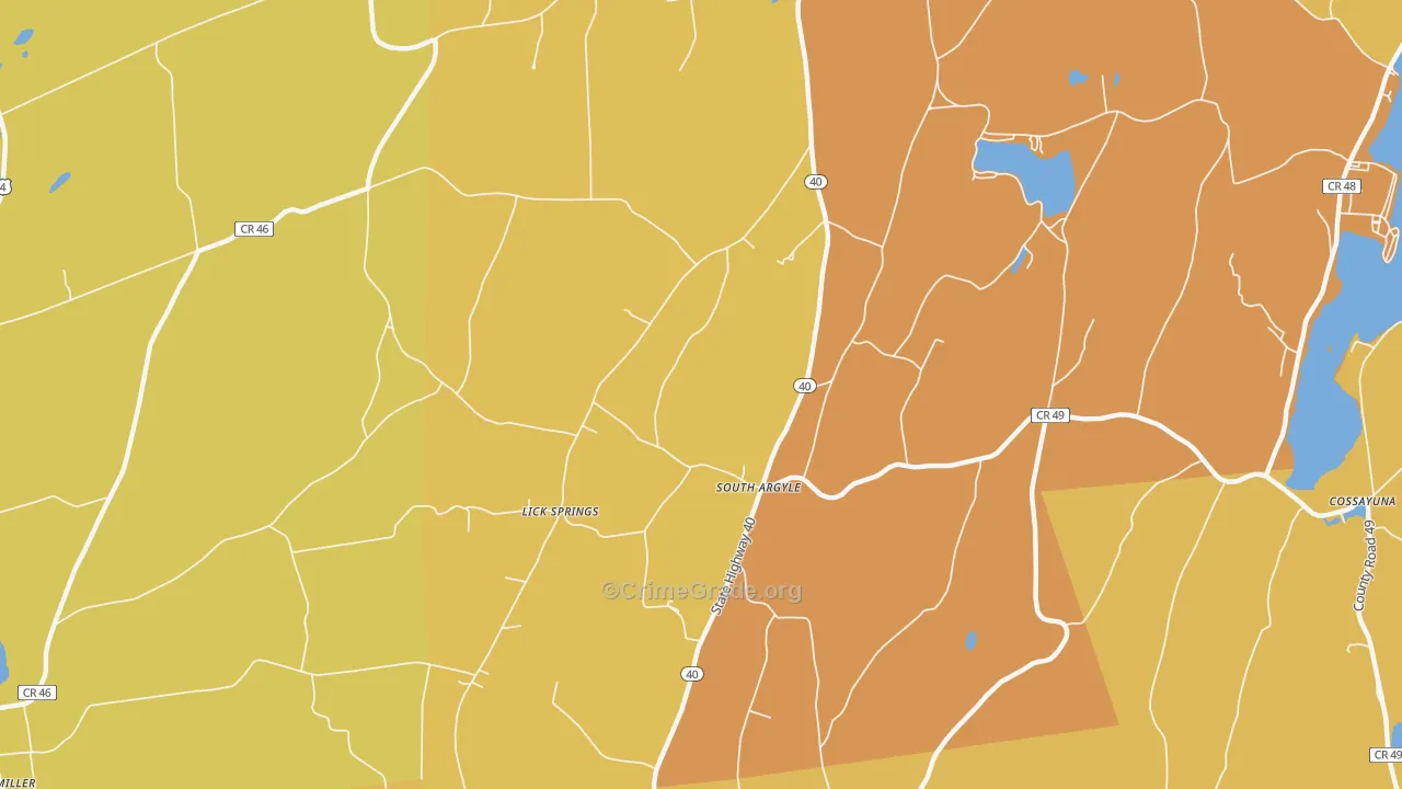 South Argyle, NY Map of Burglary Rates