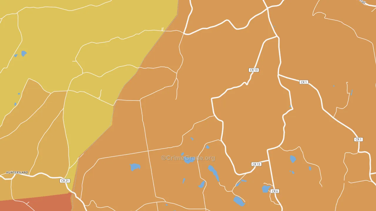 South Berne, NY Map of Burglary Rates