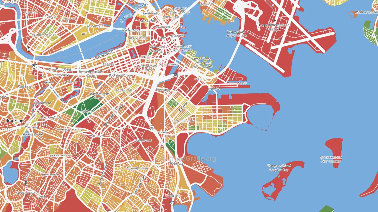 South Boston, Boston, MA Map of Burglary Rates
