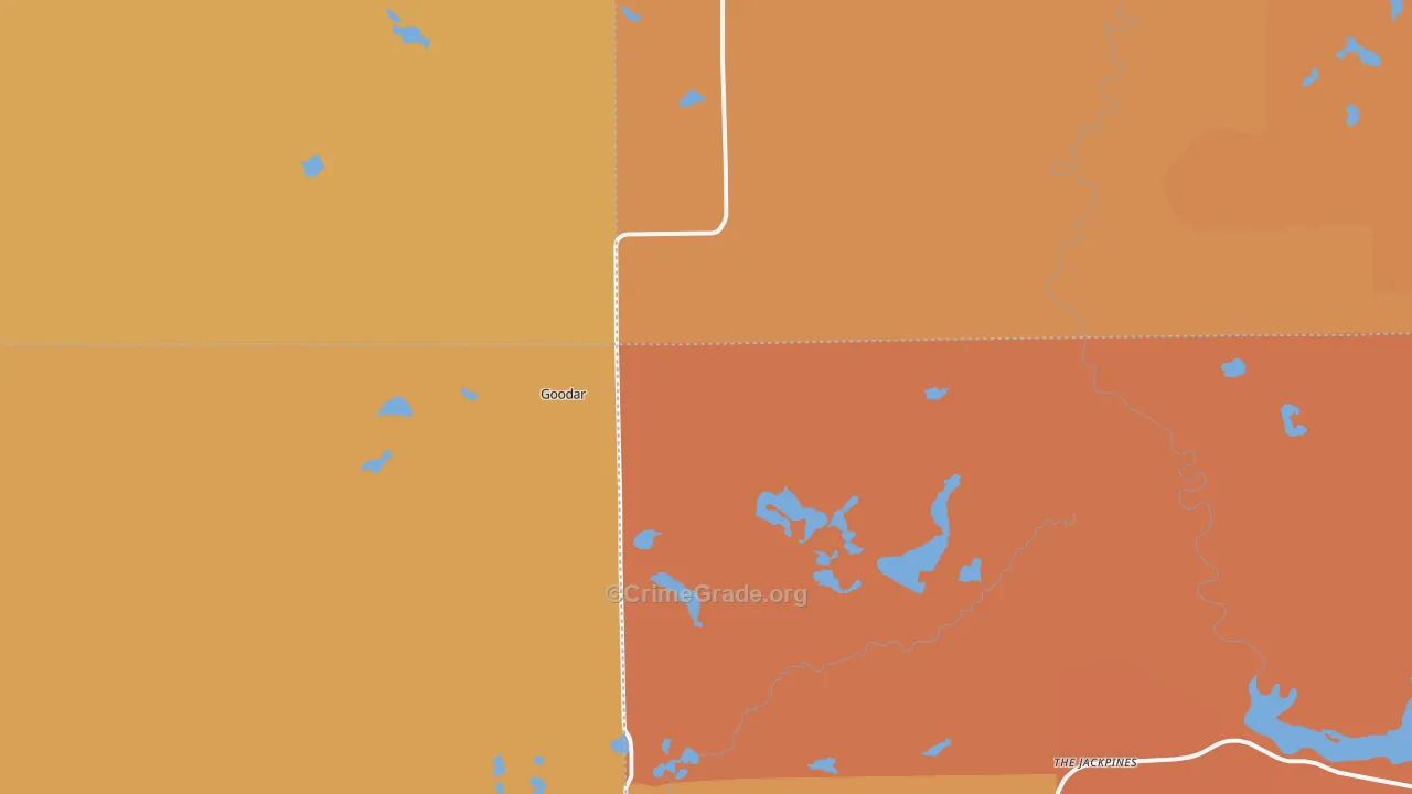 South Branch, MI Map of Burglary Rates
