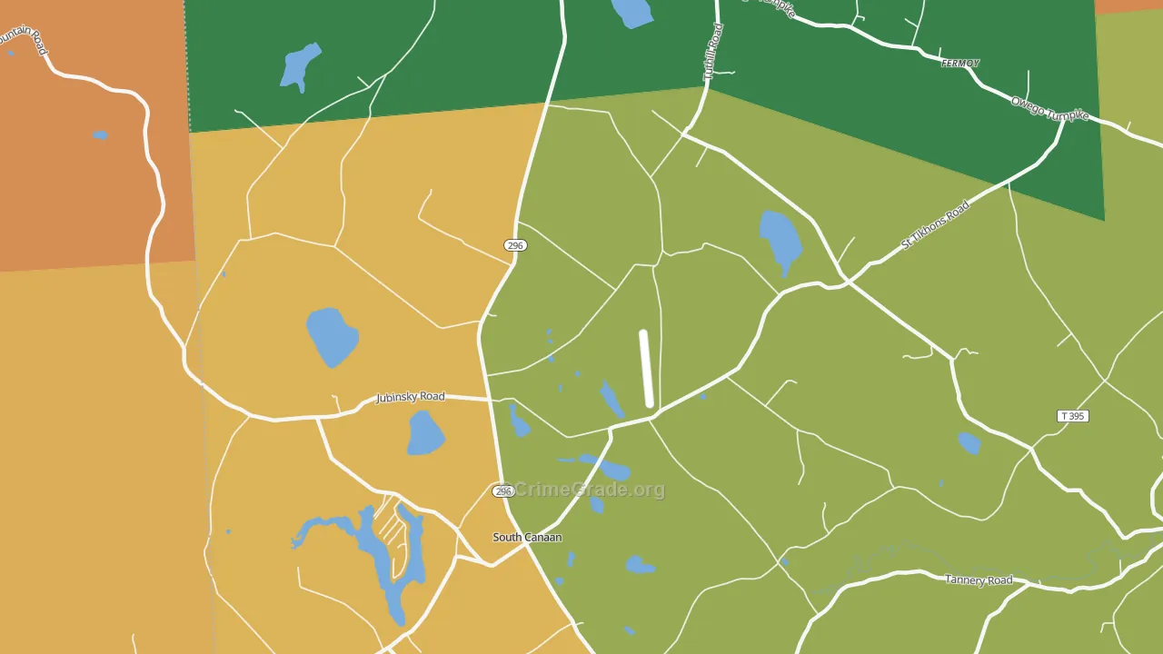 South Canaan, PA Map of Burglary Rates