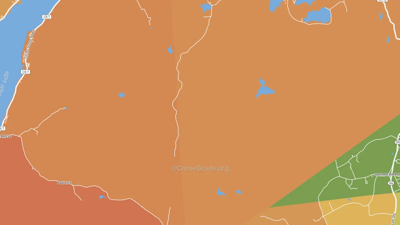 South Corinth, NY Map of Burglary Rates