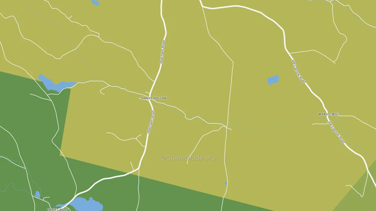 South Danville, VT Map of Burglary Rates