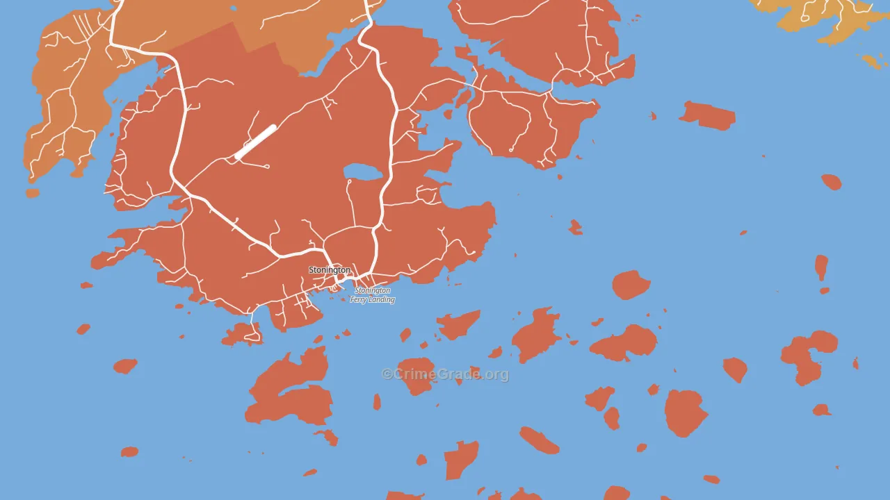 South Deer Isle, ME Map of Burglary Rates
