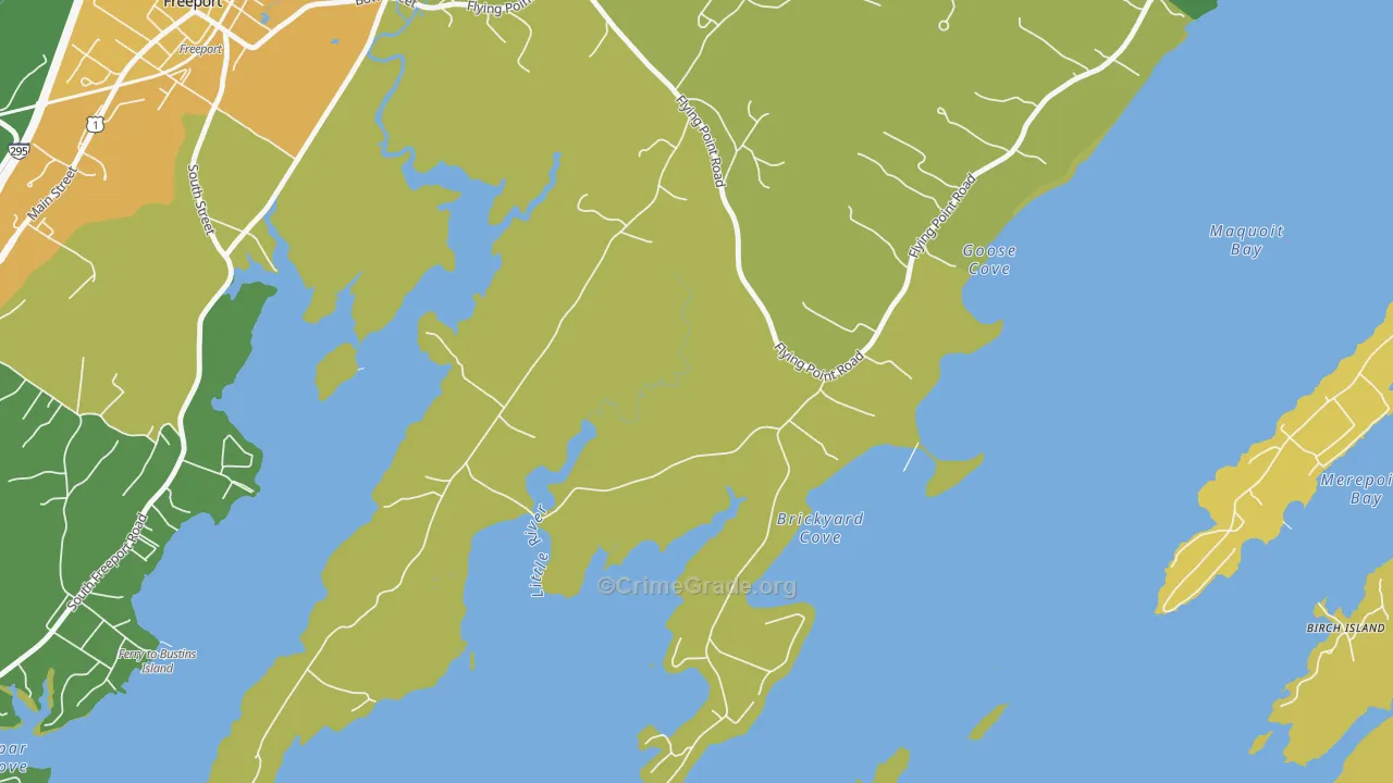South Durham, ME Map of Burglary Rates