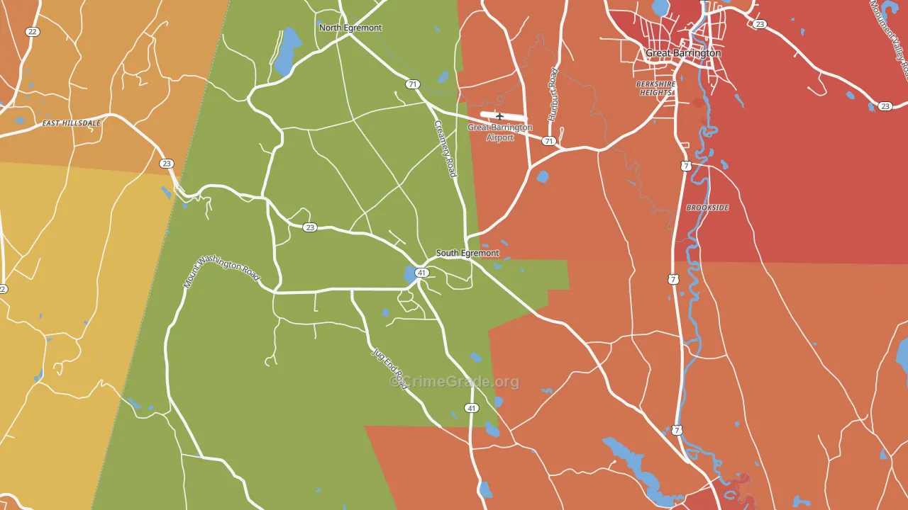 South Egremont, MA Map of Burglary Rates