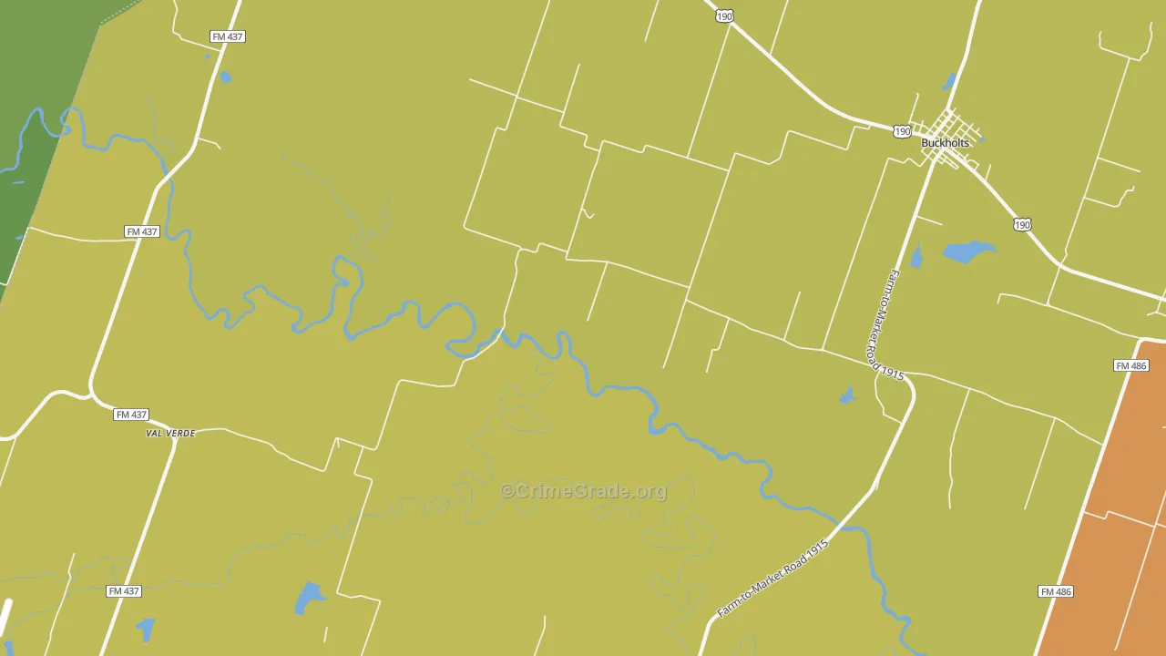 South Elm, TX Map of Burglary Rates