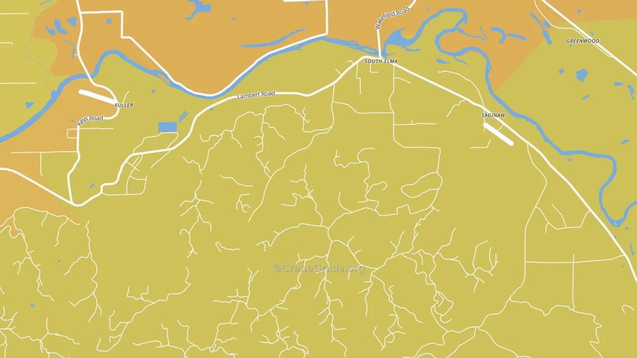 South Elma, WA Map of Burglary Rates