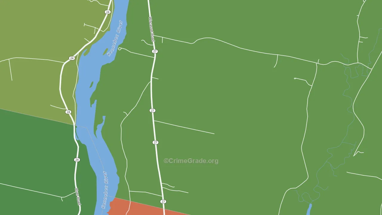 South Gardiner, ME Map of Burglary Rates