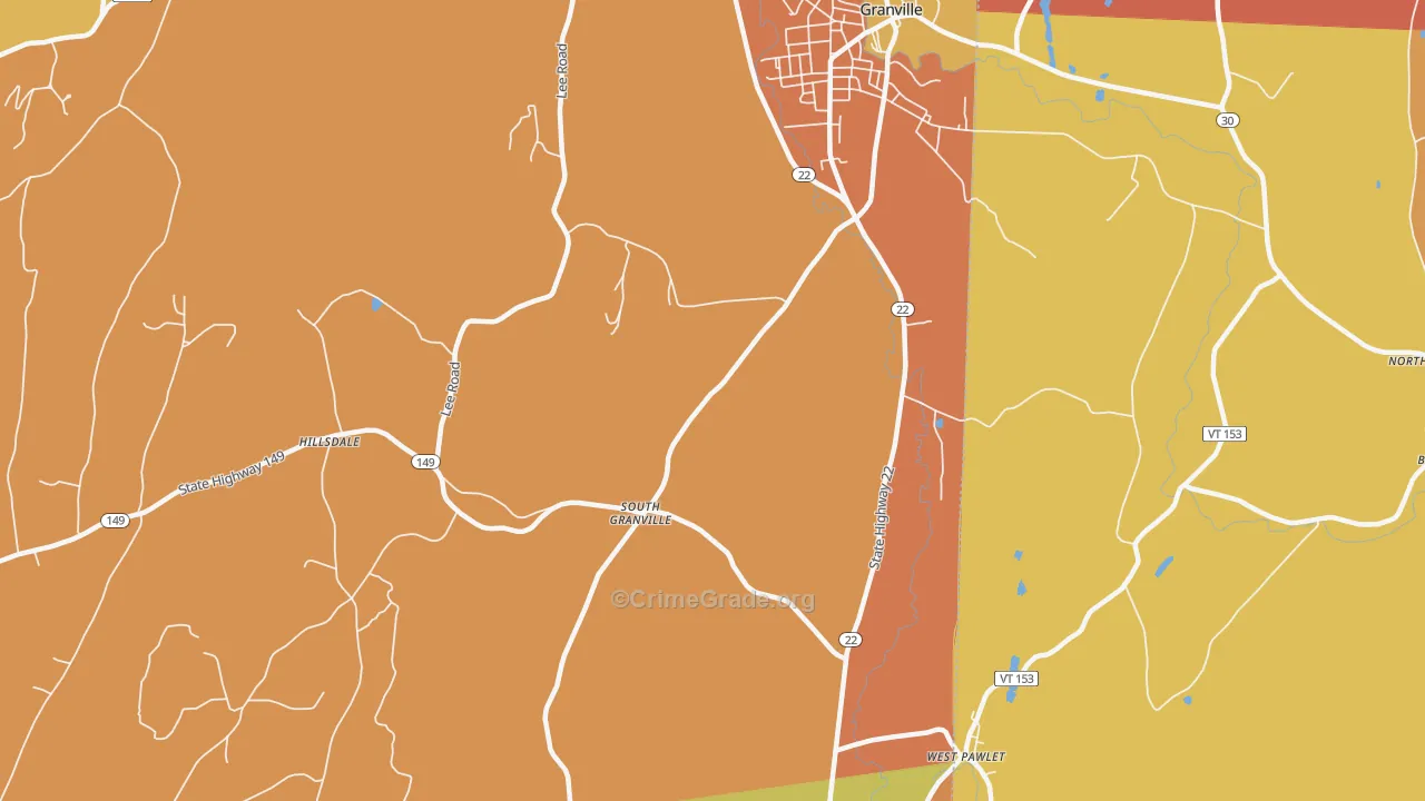 South Granville, NY Map of Burglary Rates