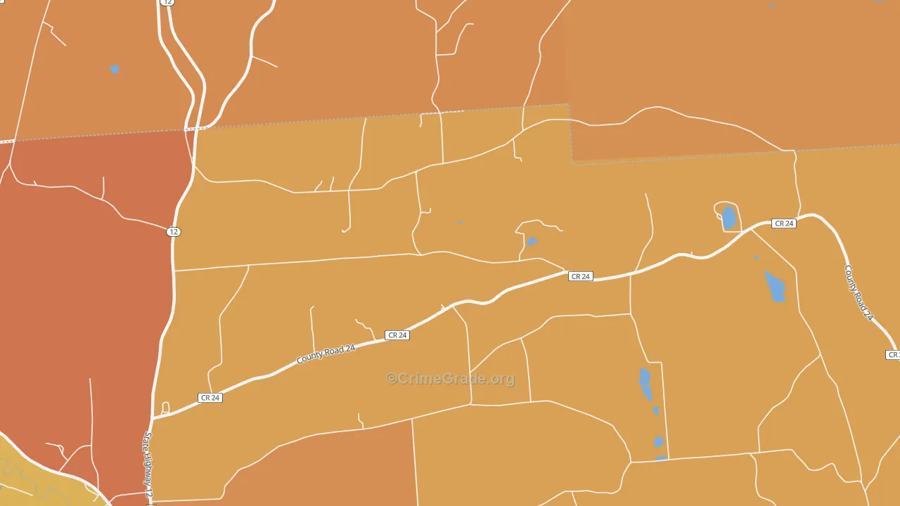 South Hamilton, NY Map of Burglary Rates