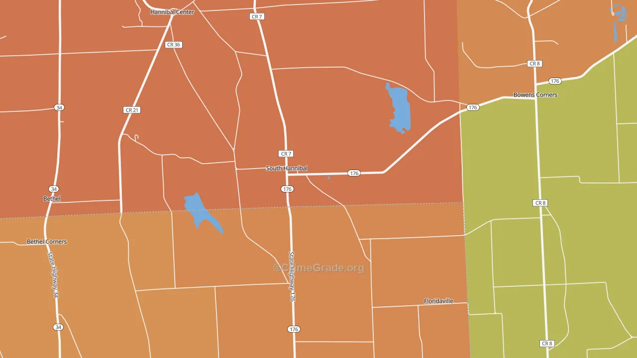 South Hannibal, NY Map of Burglary Rates