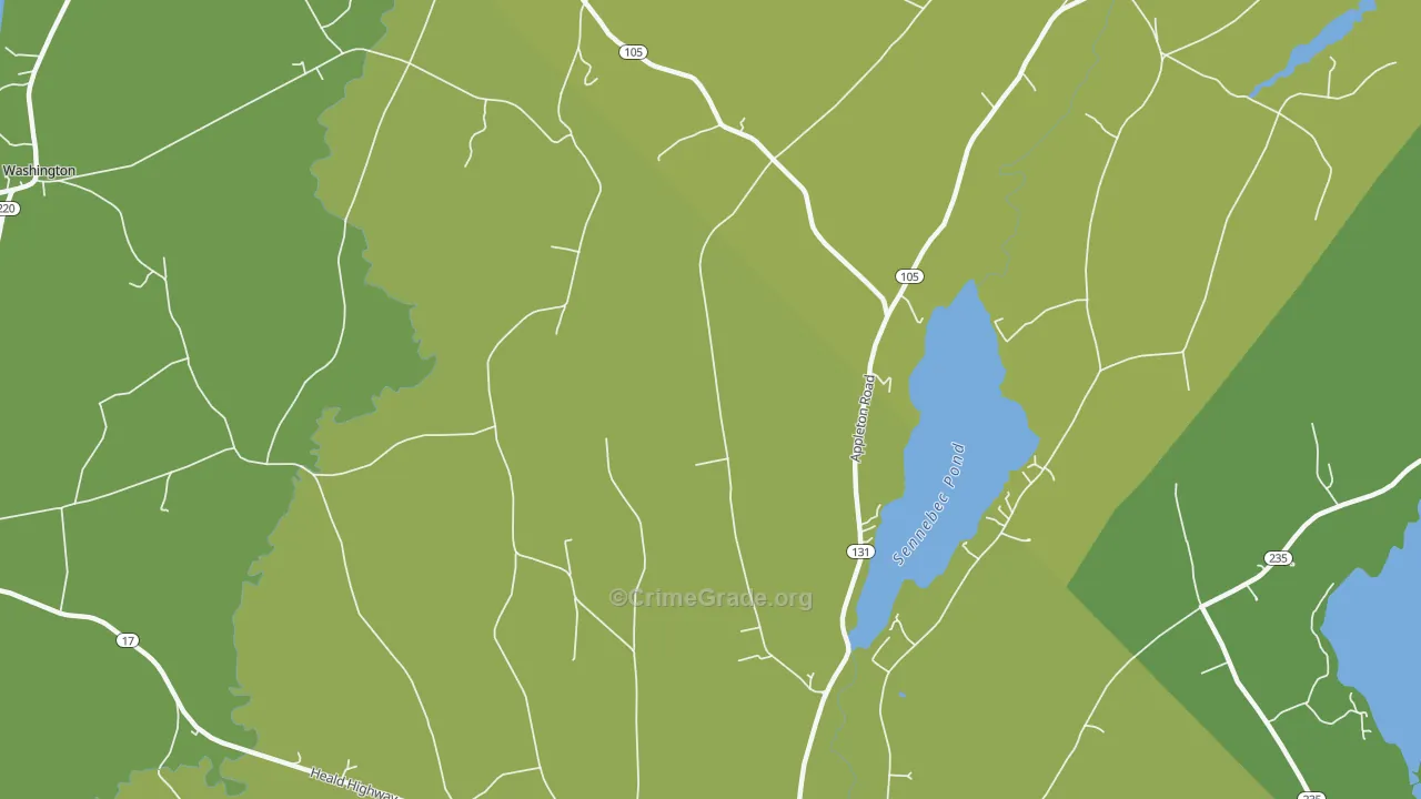 South Hope, ME Map of Burglary Rates