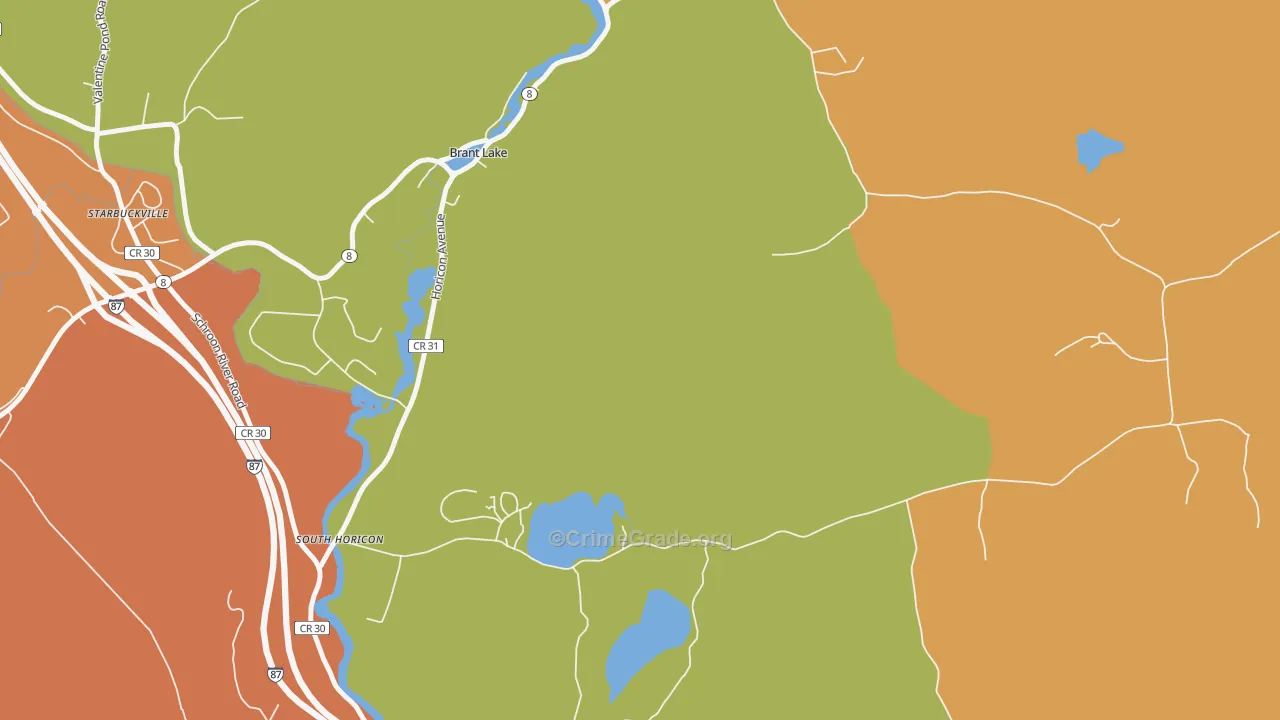 South Horicon, NY Map of Burglary Rates