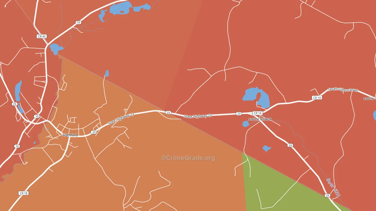 South Jefferson, NY Map of Burglary Rates