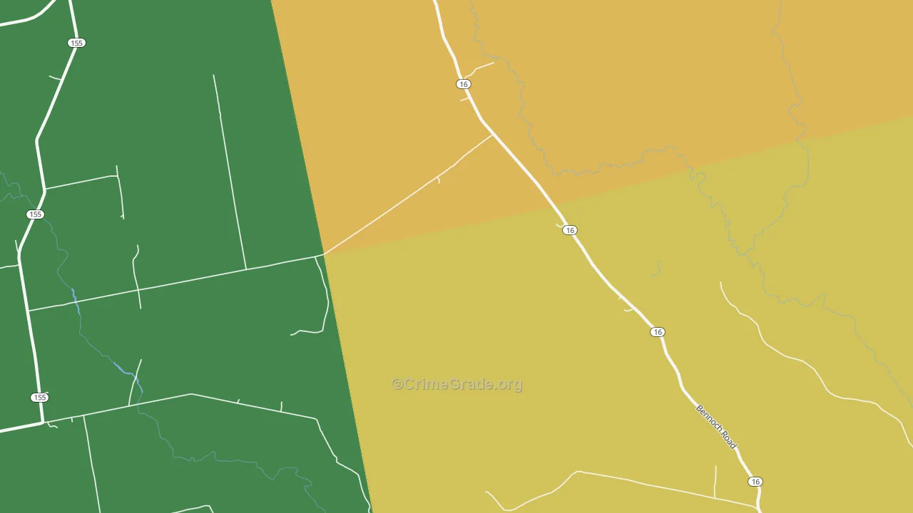 South Lagrange, ME Map of Burglary Rates