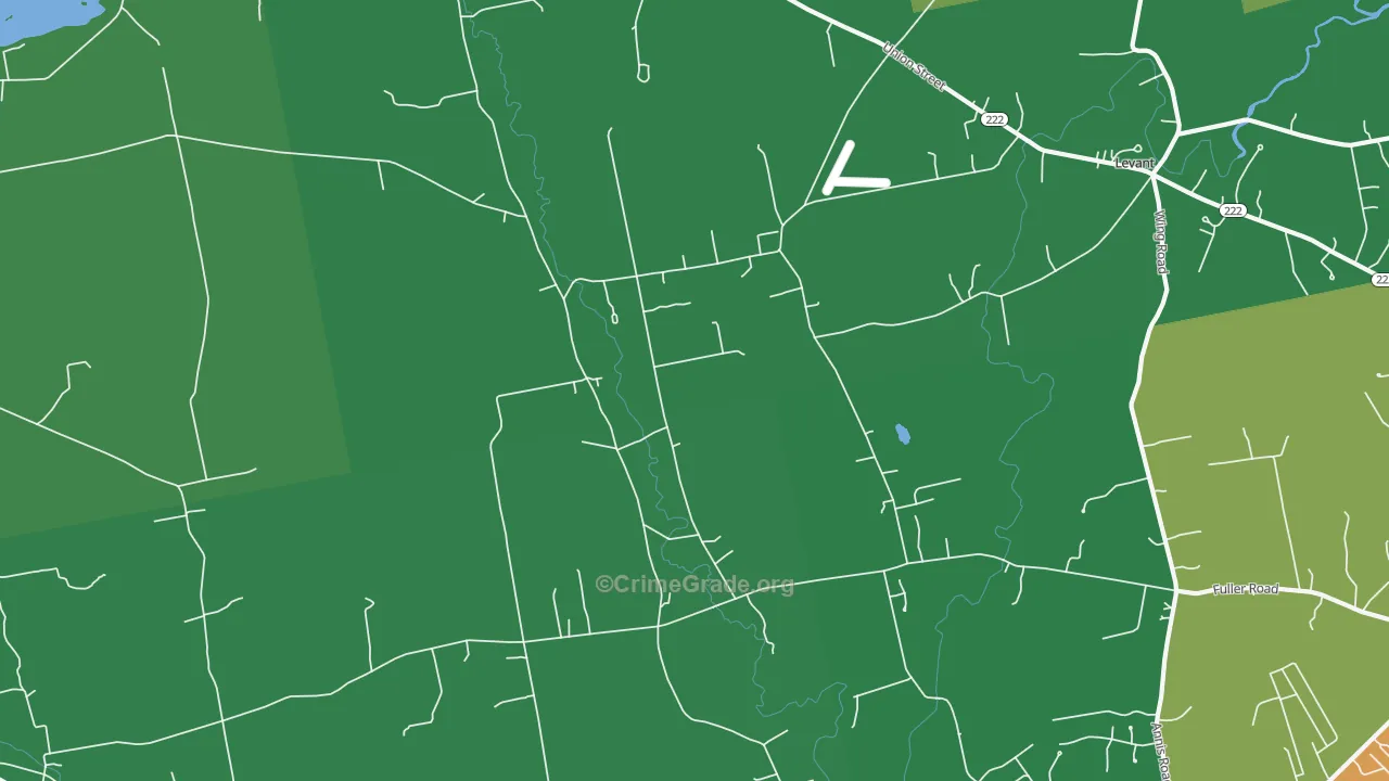 South Levant, ME Map of Burglary Rates