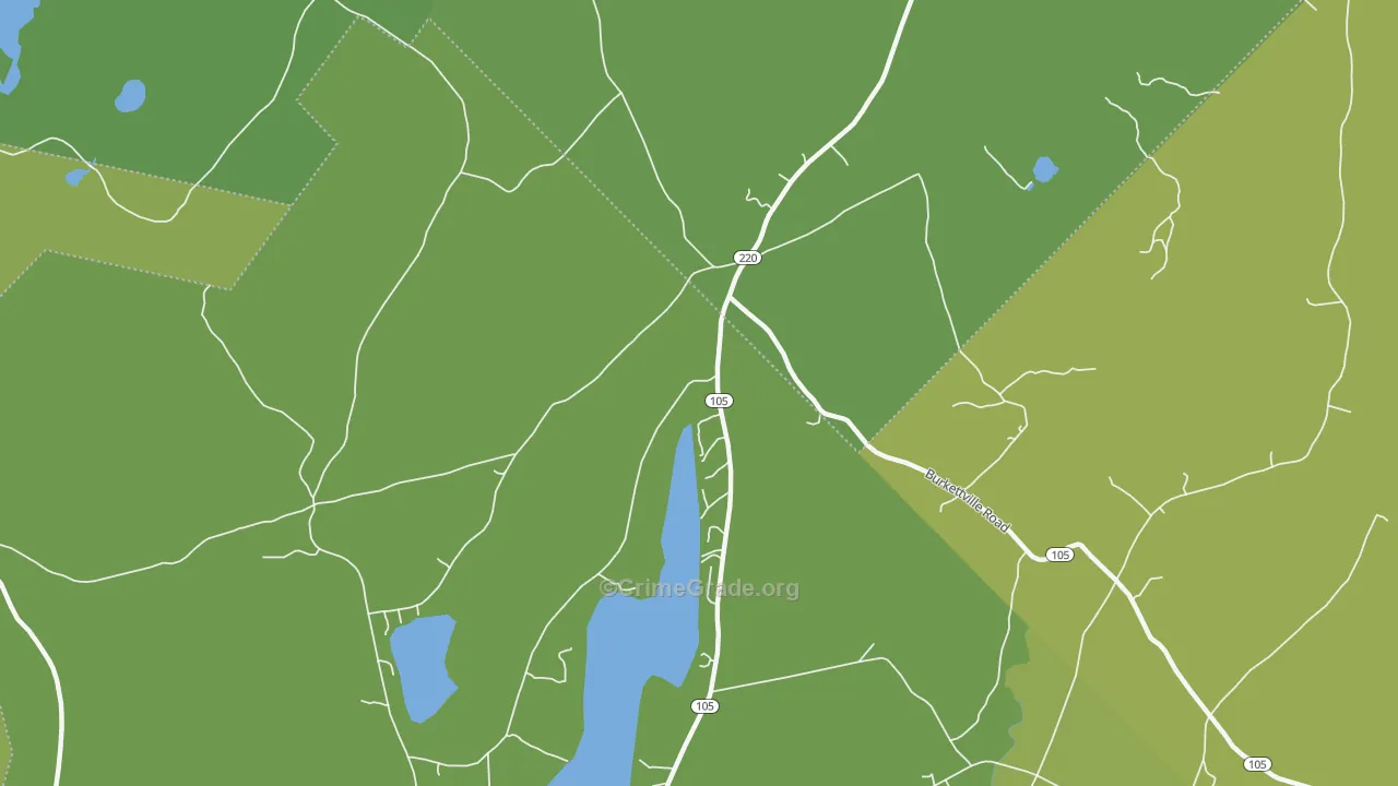 South Liberty, ME Map of Burglary Rates