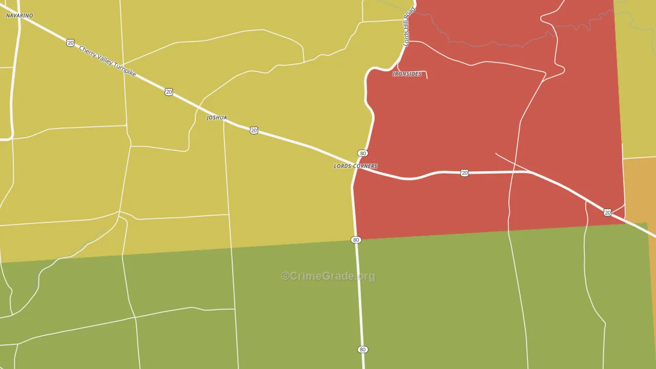 South Onondaga, NY Map of Burglary Rates