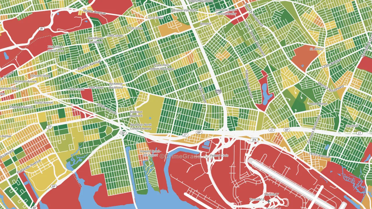 South Ozone Park, Queens, NY Map of Burglary Rates