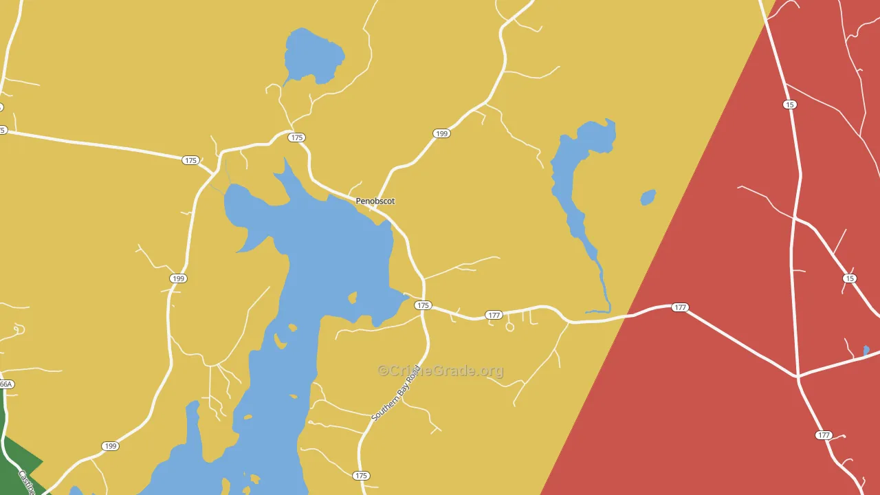 South Penobscot, ME Map of Burglary Rates