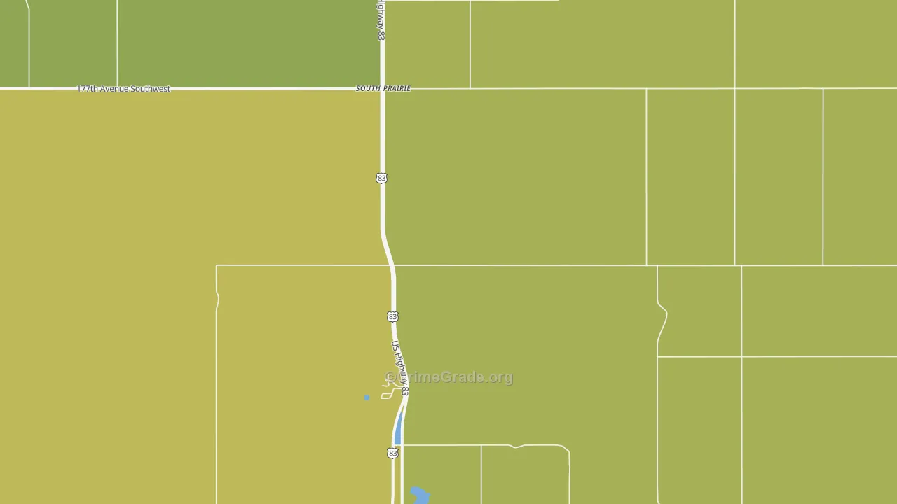 South Prairie, ND Map of Burglary Rates