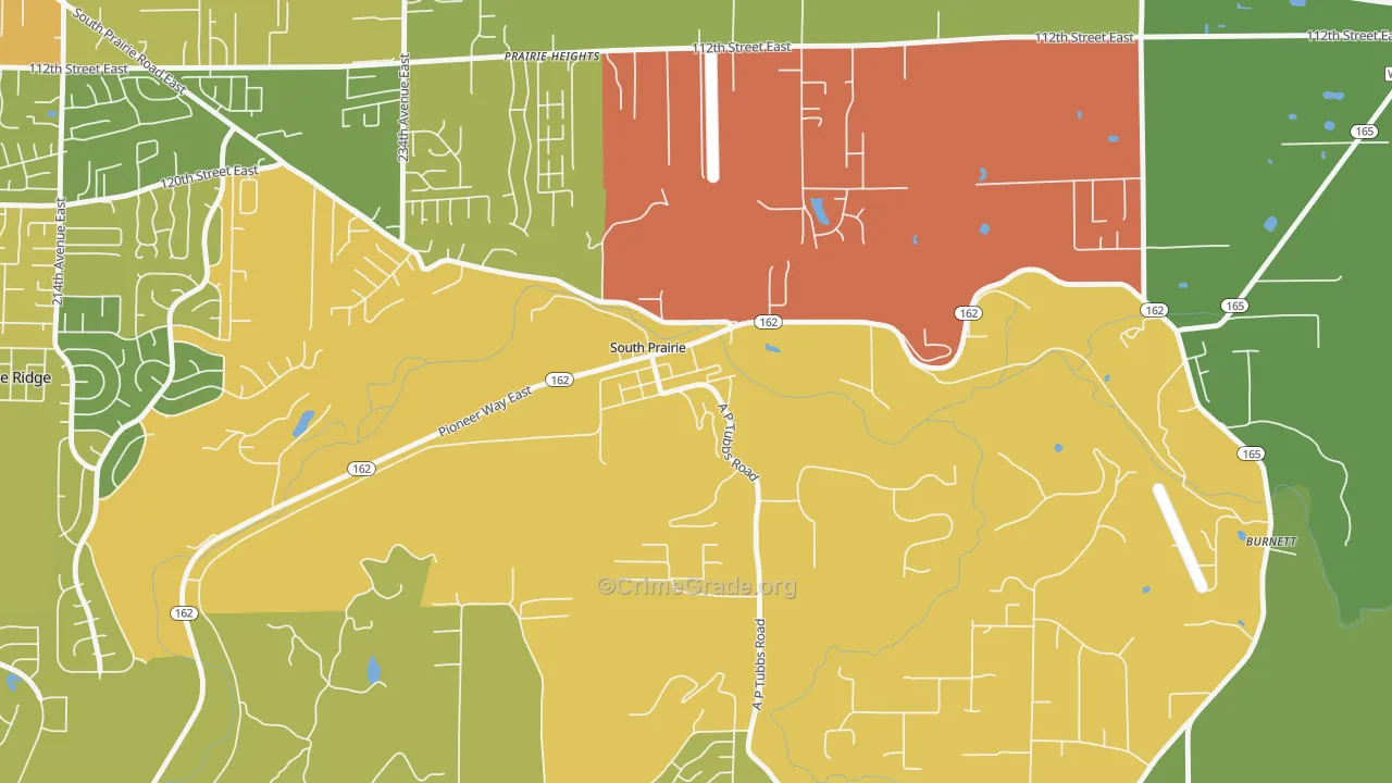 South Prairie, WA Map of Burglary Rates