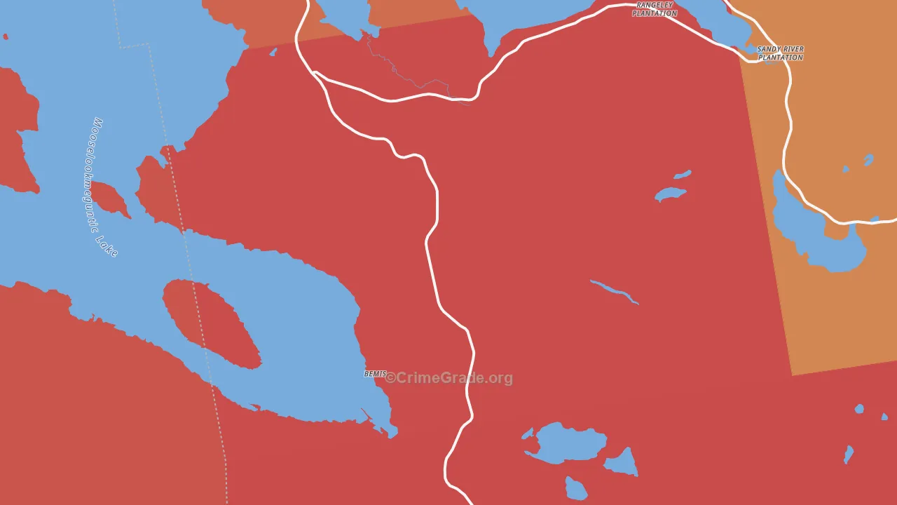South Rangeley, ME Map of Burglary Rates