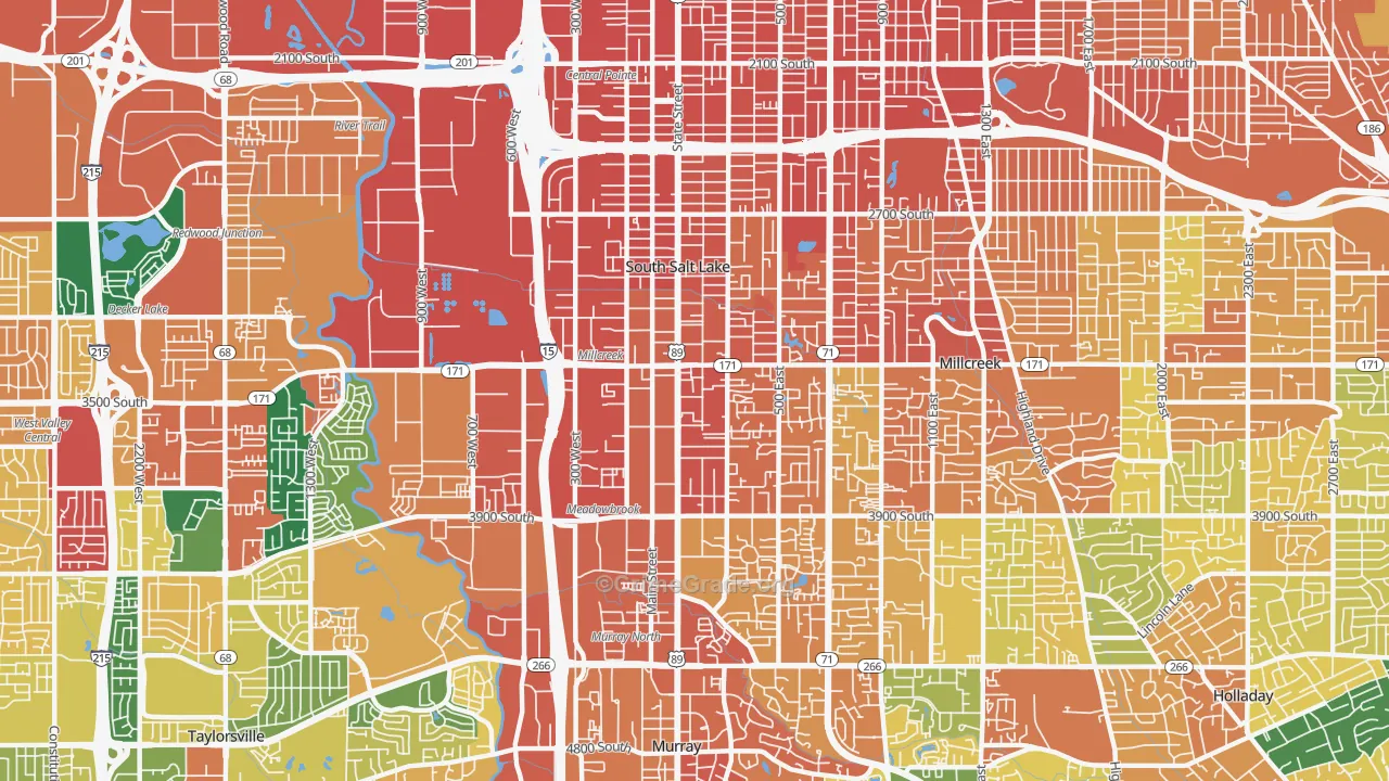 South Salt Lake, UT Map of Burglary Rates