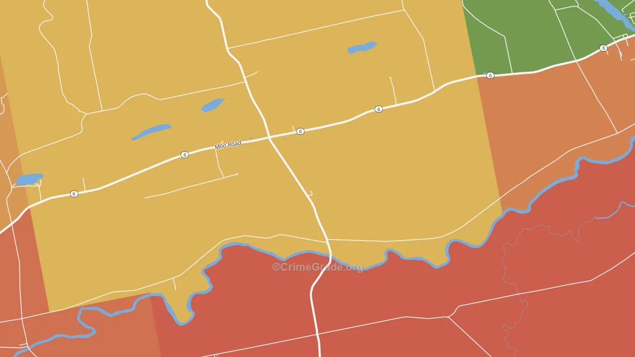 South Sebec, ME Map of Burglary Rates