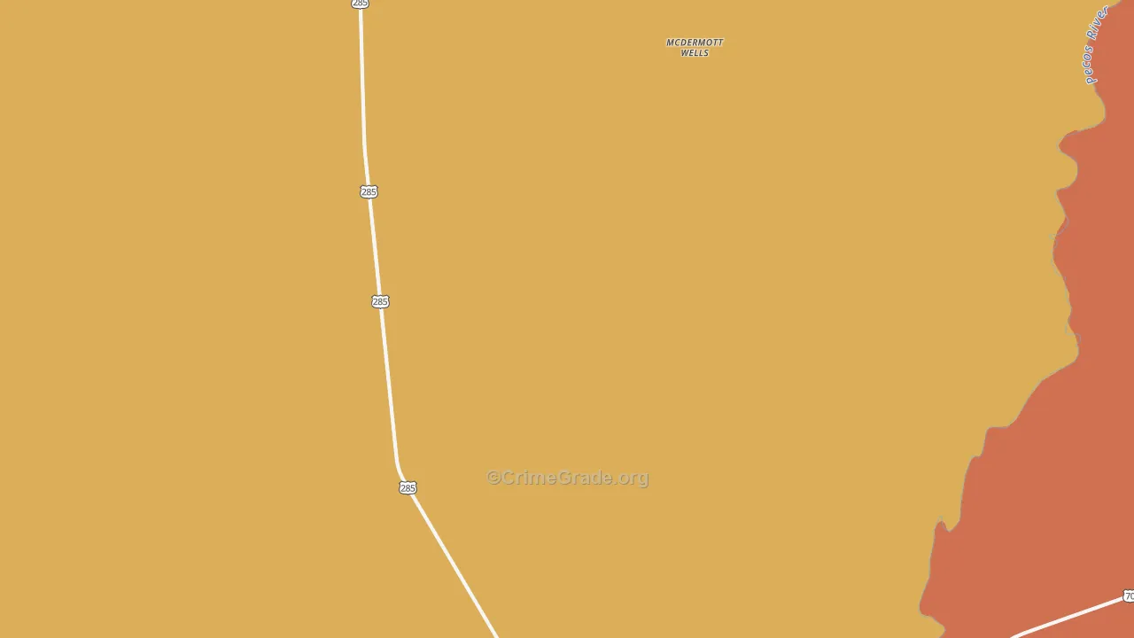 South Spring Acres, NM Map of Burglary Rates