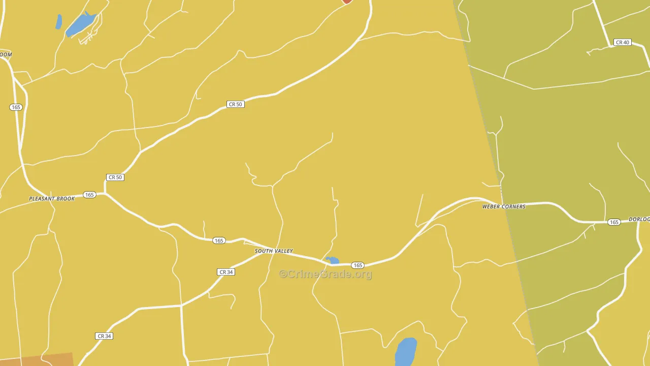 South Valley, NY Map of Burglary Rates