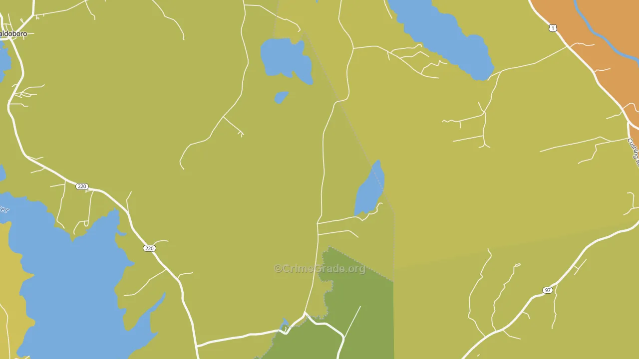 South Waldoboro, ME Map of Burglary Rates